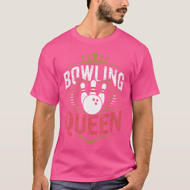 Camiseta Boliche Rainha Bowler Boliche Engraçada (Frente)