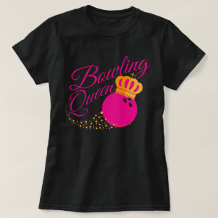 Camiseta Boliche Rainha design Engraçado Presente Para Garo
