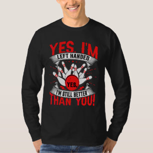 Camiseta Boliche Sim, sou canhoto Boliche Bola Canhota