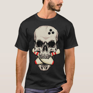 Camiseta Boliche Skeleton Head Bola de boliche