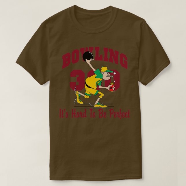 Camiseta Boliche T Da Boliche Engraçado 300 (Frente do Design)
