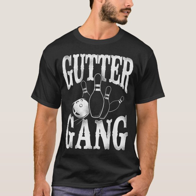 Camiseta Boliche Team Gutter Gang (Frente)