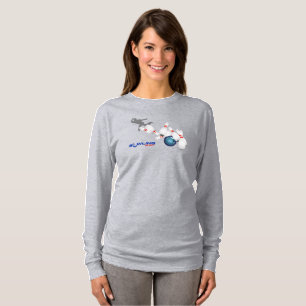 Camiseta Boliches   Capa longa feminina