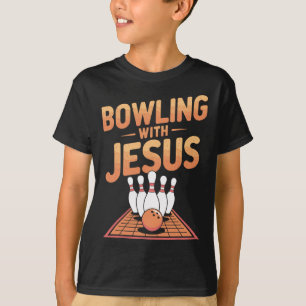 Camiseta Boliches Com Jesus Por Divertimento E Rição Fiéis