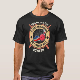 Camiseta boliches de boliche de boliche dizendo boliches