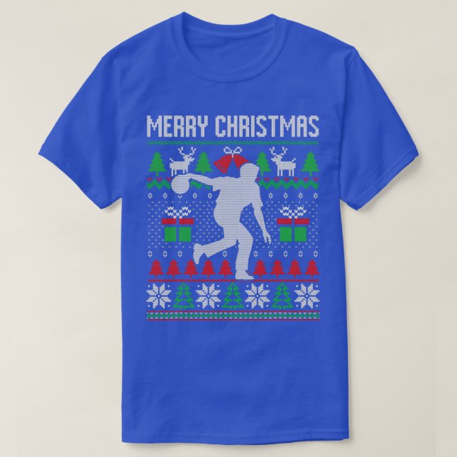 Camiseta Boliches de Natal Feliz T (Frente do Design)