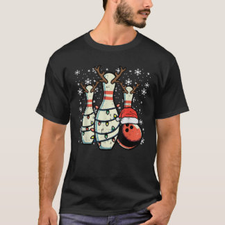 Camiseta Boliches de Natal Reindeer Xmas Bowler Women