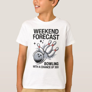 Camiseta Boliches De Previsão De Fim De Semana Com Uma Poss