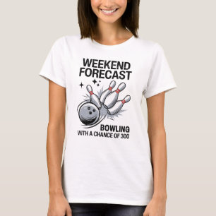 Camiseta Boliches De Previsão De Fim De Semana Com Uma Poss