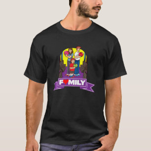 Camiseta Boliches Do Tempo Da Família Para Famílias Que Bol