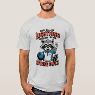Camiseta Boliches Engraçadas Dizendo Relâmpago Golpe Duas V