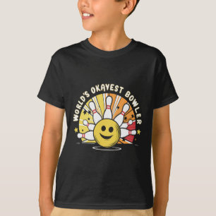 Camiseta Boliches engraçadas do Okayer Bowler Ll e Pins B d