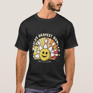 Camiseta Boliches engraçadas do Okayer Bowler Ll e Pins B d