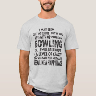 Camiseta Boliches Engraçadas Shirts Bowler Oferece Lugar F