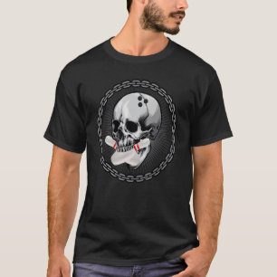 Camiseta Boliches Pinos Retro Vintage Skull Skeleton Head A