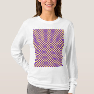 Camiseta Bolinhas Amarelas com Estilhaço de Fundo Roxo