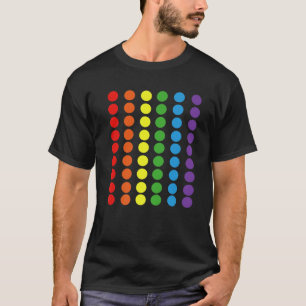 Camiseta Bolinhas arco-íris Cores LGBTQ Ally