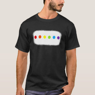 Camiseta Bolinhas Arco-Íris Dia-Ponto Cores Orgulho gay Lgb