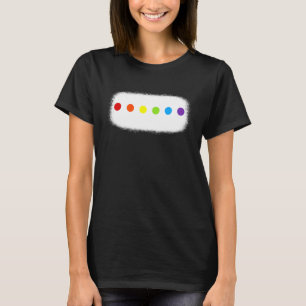 Camiseta Bolinhas Arco-Íris Dia-Ponto Cores Orgulho gay Lgb