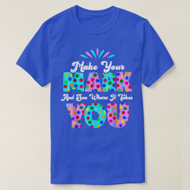 Camiseta Bolinhas Arco-Íris Faça Sua Marca E Veja Onde (Frente do Design)