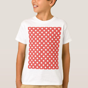 Camiseta Bolinhas brancas e vermelhas