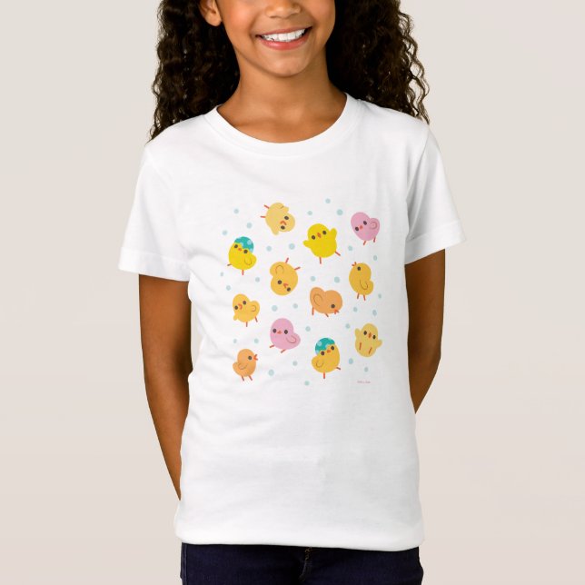Camiseta Bolinhas dos pintinhos do bebê (Frente)