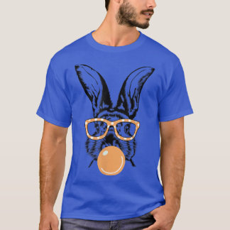 Camiseta Bolinhas fina de coelhinho Laranja Óculos de Boble