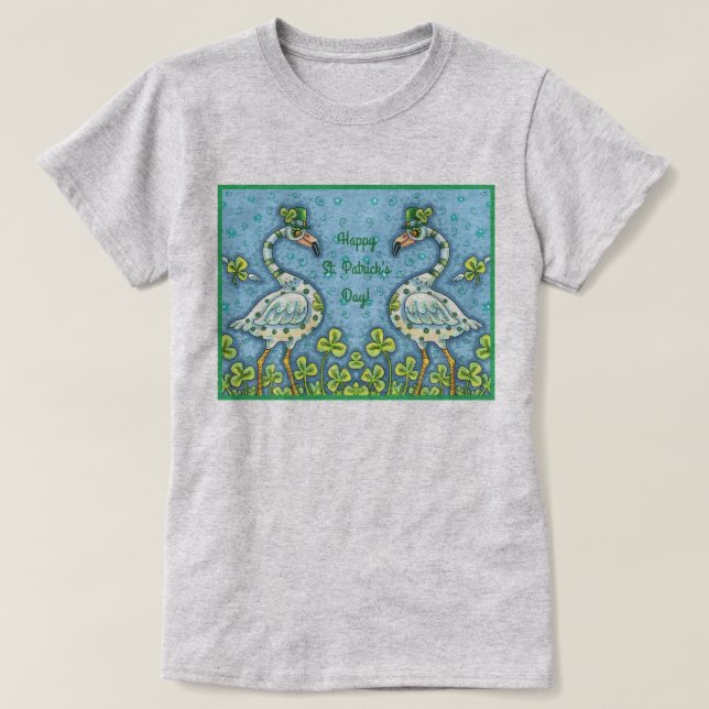 Camiseta Bolinhas VERDE, RUAS ENGRAÇADAS. DIA DE PATRICK (Frente do Design)