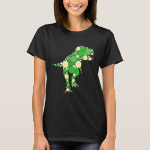 Camiseta Bolinhas Verde T Rex Pontos do Dinossauro Internac