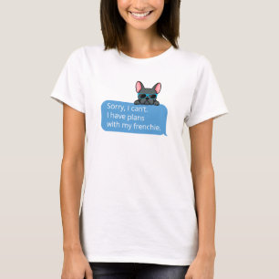 Camiseta Bolinho Francês Azul Engraçado