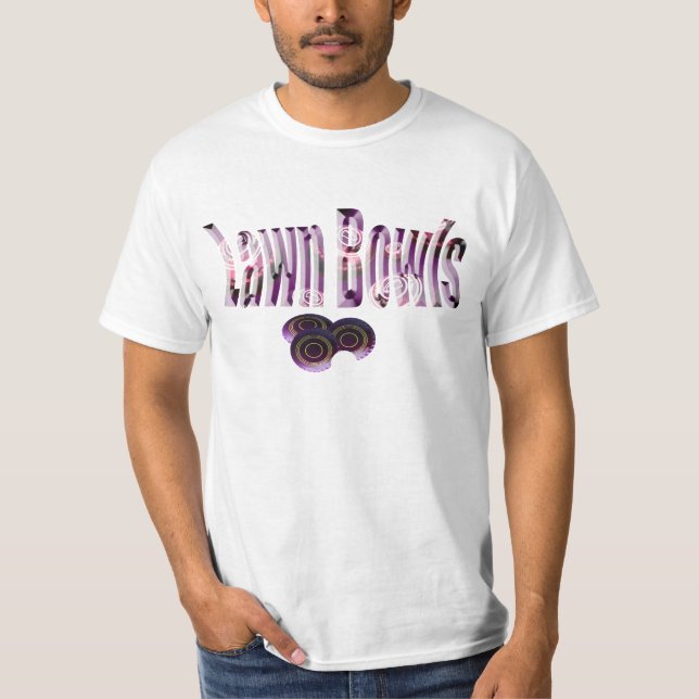 Camiseta Bolinhos E Logotipo Em Roxo, (Frente)