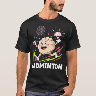 Camiseta Bolinhos Jogam Badminton Envoltório de Hashi Cozin