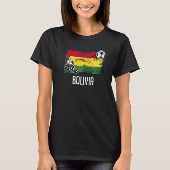 Camiseta Bolívia: Bandeira de Jersey, Bolívia Equipe de fut (Frente)