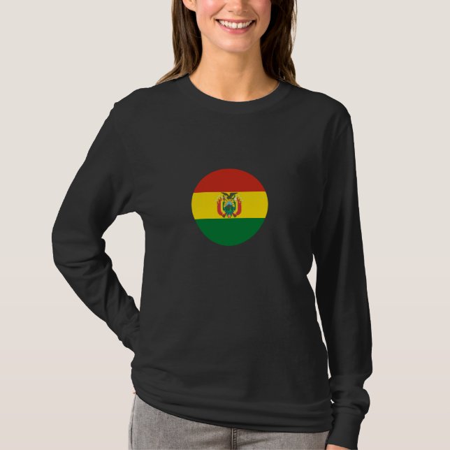 Camiseta Bolívia: Bandeira Orgulhosa Bolívia (Frente)