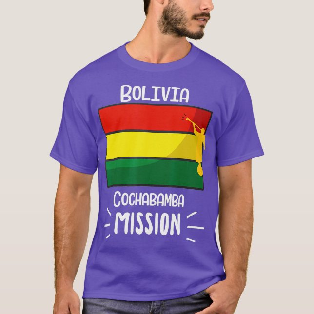 Camiseta Bolívia Cochabamba Mormon LDS Missão Missionária (Frente)