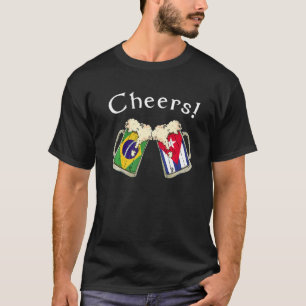Camiseta Bolívia Cuba Flag Cheers Beer Grown Patriot Counte