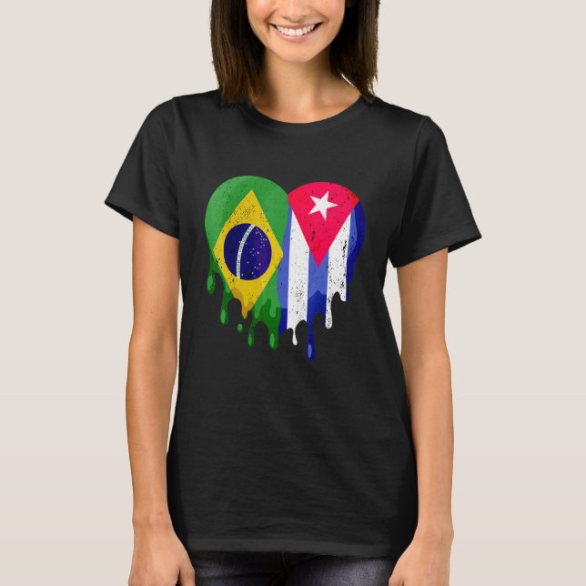 Camiseta Bolivia Cuba Flag Heart Citizen Grown Patriot Coun (Frente)