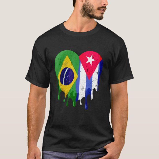 Camiseta Bolivia Cuba Flag Heart Citizen Grown Patriot Coun (Frente)