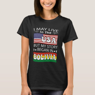 Camiseta Bolívia e Bandeira Americana Orgulho Boliviano Raí