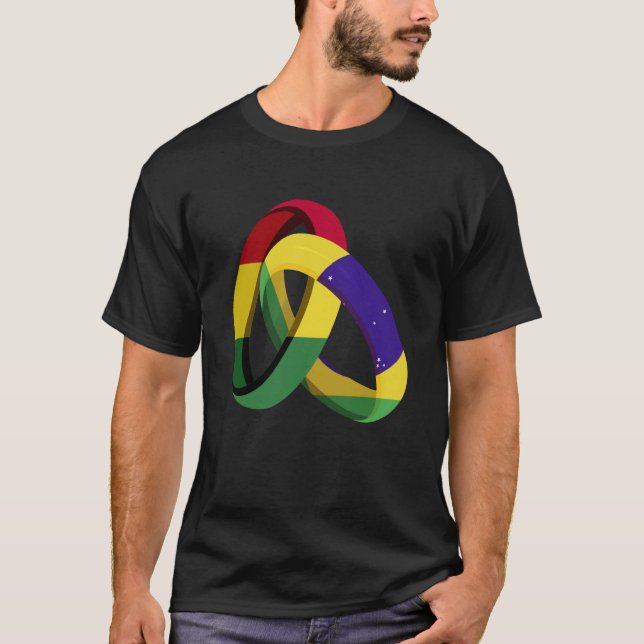 Camiseta Bolivia Flag Brazil Grown Ring Marriage Wedding (Frente)