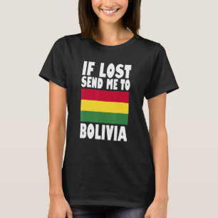 Camiseta Bolívia Flag Design Se perdido me envie para a Bol