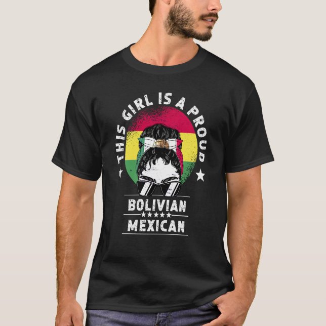 Camiseta Bolivia Flag Mexico Grown Women Girl Citizen Pride (Frente)