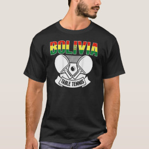 Camiseta Bolívia Mesa de Tênis de apoio à boliviana Ping Po