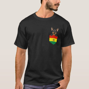 Camiseta Bolívia: Miniatura Pinscher Cachorro Em Bolso
