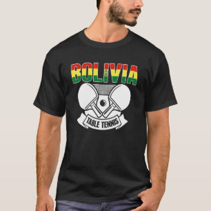 Camiseta Bolivia Ping Pong Apoiadores do Tênis de Mesa Bo