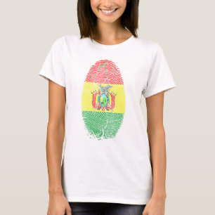 Camiseta Bolívia Sinalizador Imprimido Está No Meu Dna Para