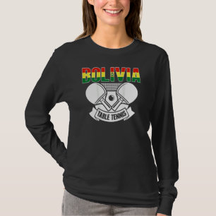 Camiseta Bolivia Tênis de Mesa Apoie o Ping Pong Boliviano