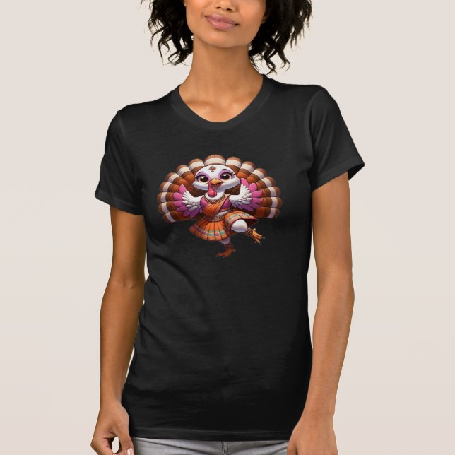 Camiseta bollywood thanksgiving turkey design (Frente)