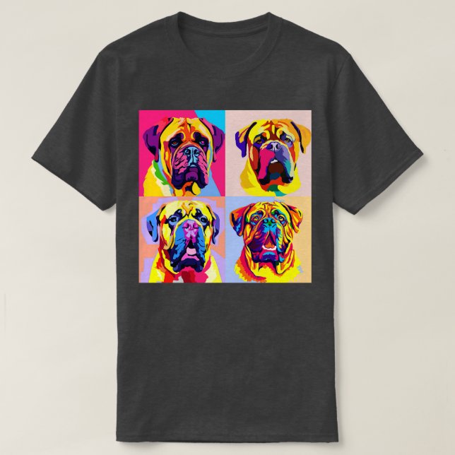 Camiseta Bolmastiff Art Dog Lover Gifes (Frente do Design)