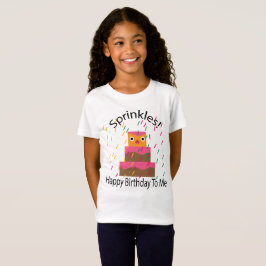 Camiseta Bolo Com Confeitos Feliz Aniversário Para Mim 